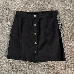 Forever21 2010s Black Button-Up Skirt